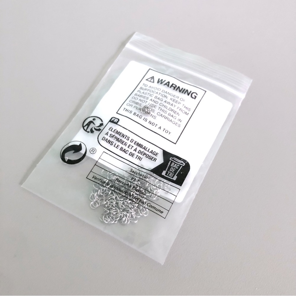 NWT - Silver Jump Rings Set of 200 - Stainless Steel